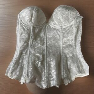 Vintage‎ Carnival Womens White Corset Size 32 Union Made